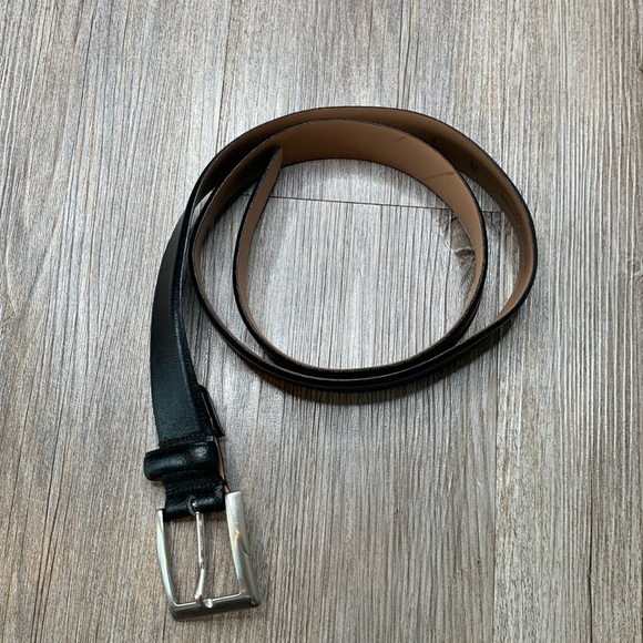 Trafalgar Rafferty Men’s Black Genuine Leather Belt Made in Italy Size 36 - Picture 1 of 12